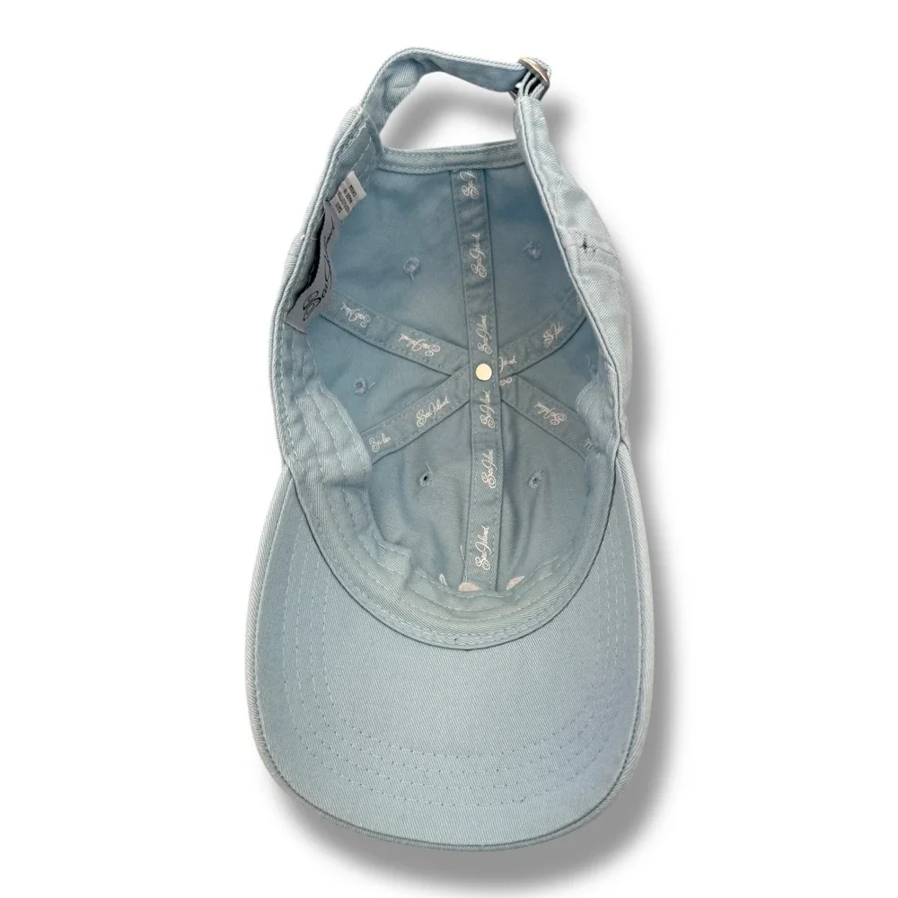Sea Island Kids Adjustable Baseball Cap‎ Light Blue Embroidered Hat